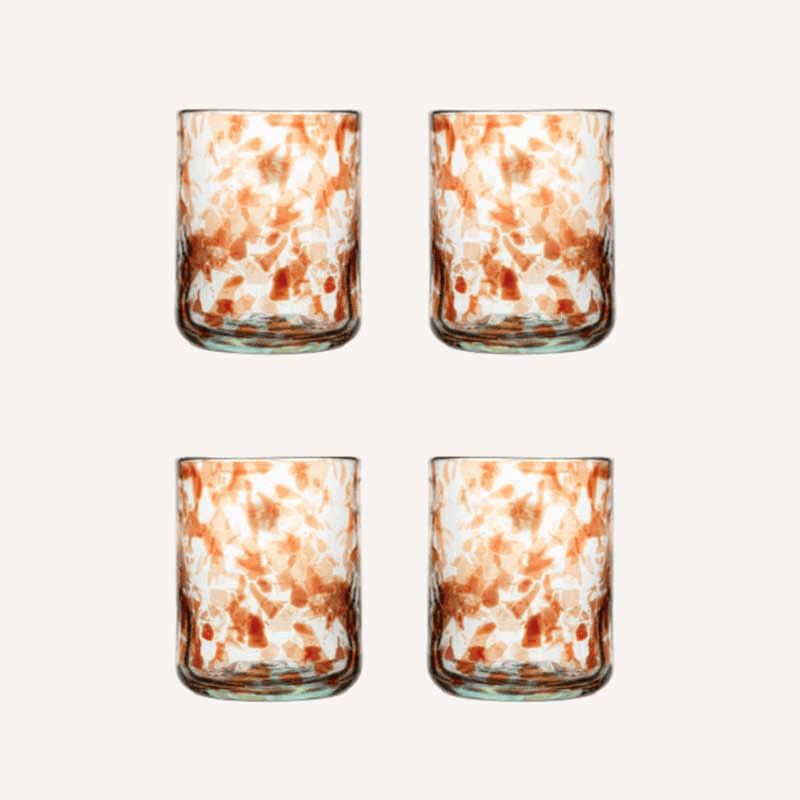 Oro Set of 4 Tumblers, 350ml, Brown