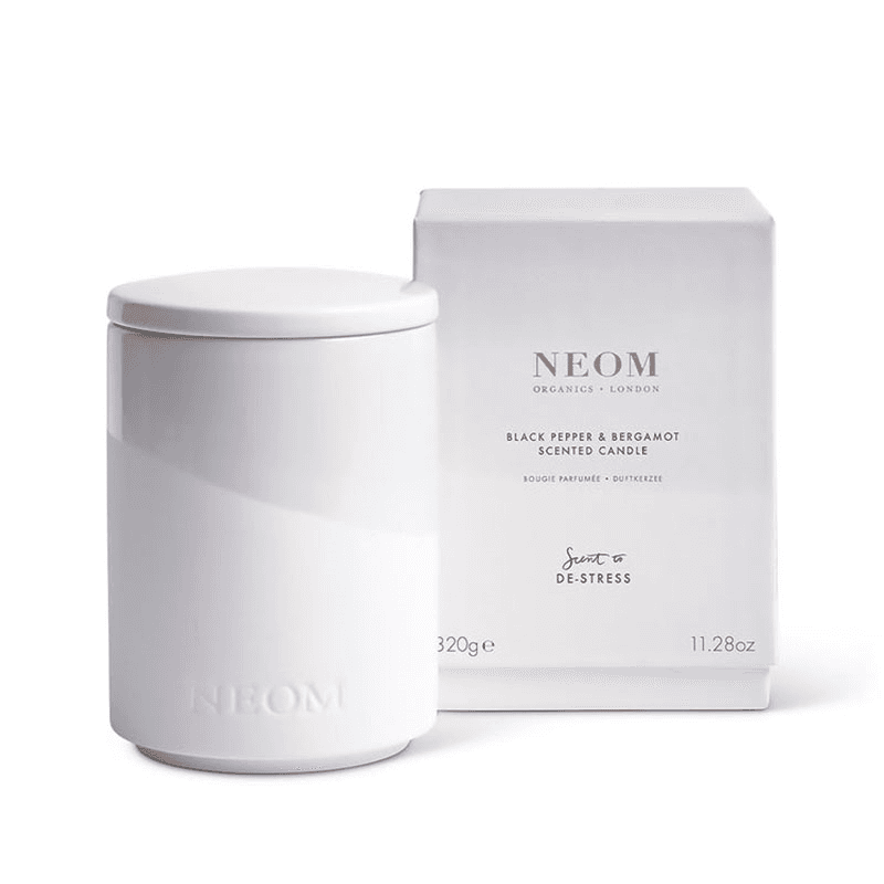 Scent to  De-Stress Black Pepper & Bergamot 2 Wick Candle, 320g, Black