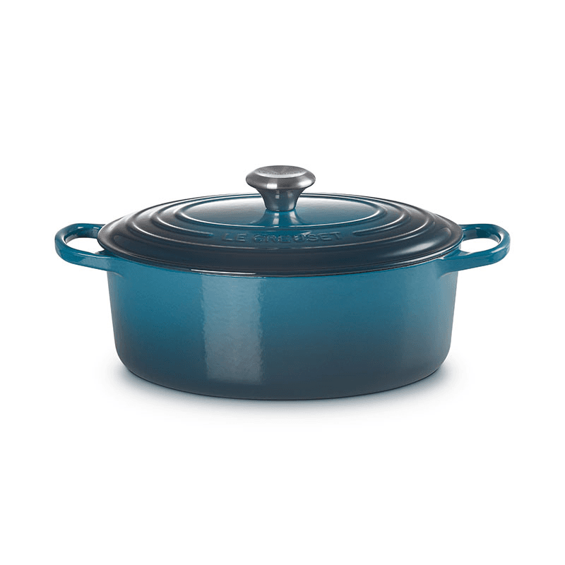 Signature Cast Iron Oval casserole, 29cm - 4.7L, deep teal