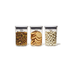 Image showing the Good Grips Pop 3 Piece Round Storage Set, Clear product.