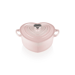 Image showing the Signature Cast Iron Heart Casserole, Shell Pink product.