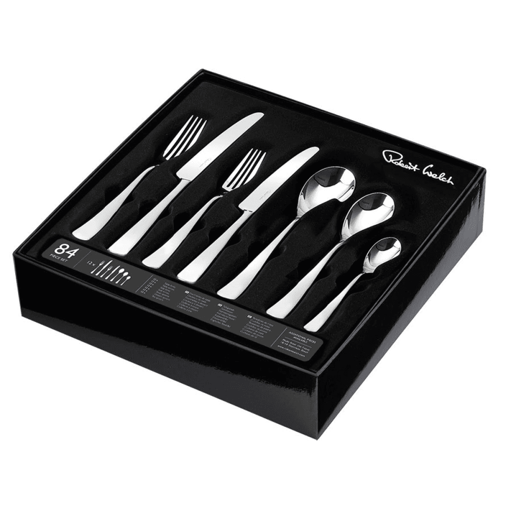 Malvern Bright 84 piece cutlery set, Stainless Steel