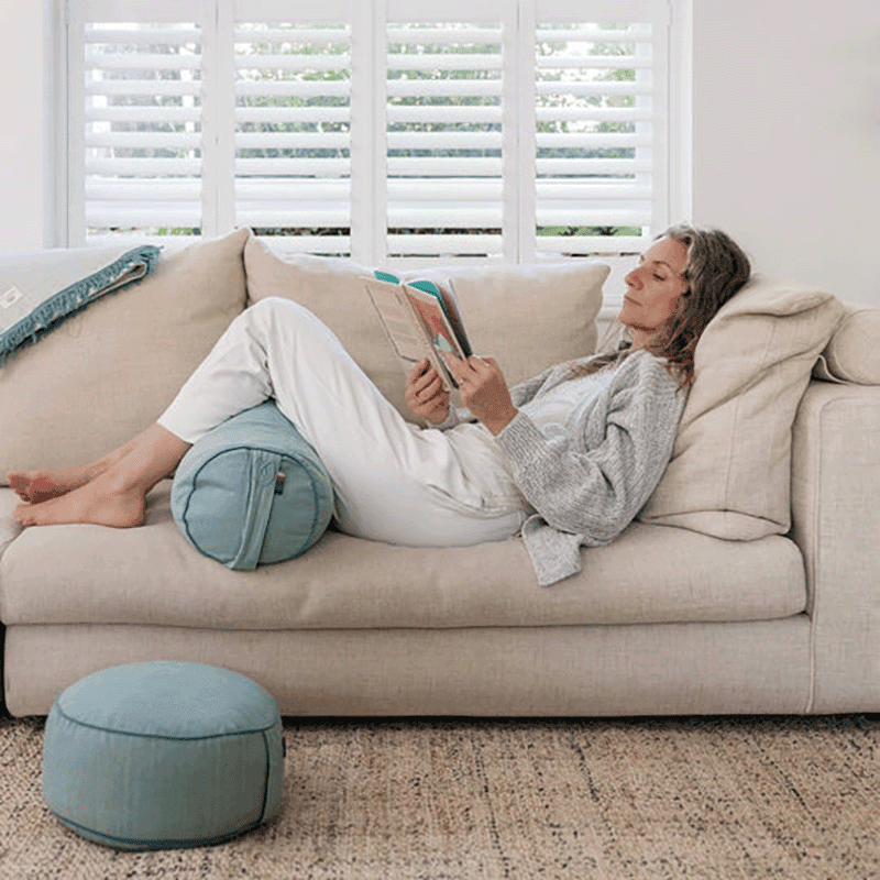 Organic Cotton Meditation Cushion, Eucalyptus