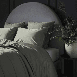 Image showing the Luxe Cotton King Size Duvet Cover, Moss product.