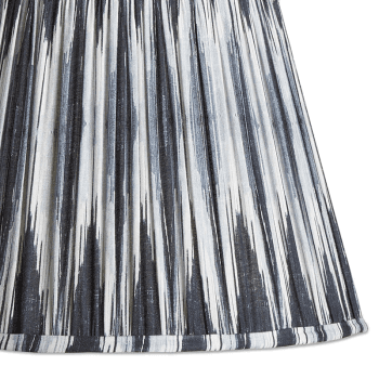 Image showing the Straight empire Shade, 30cm, black and white Ikat by Matthew Williamson product.