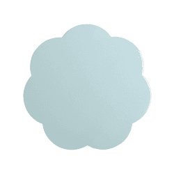 Image showing the Lacquered Scallop Set of 4 Placemats, D33cm, Blue product.