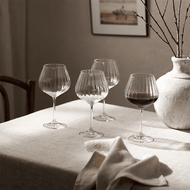 Skye Optic Set of 4 Balloon Glasses, Clear