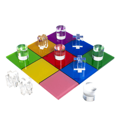 Image showing the Rainbow Tic Tac Toe, L25.5 x W25.5cm, Multi product.