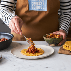 Image showing the Mexican Street Food Class for Two at Jamie Oliver's Cookery School product.