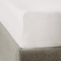 Image showing the Egyptian Cotton Sateen Fitted Sheet, King, White product.