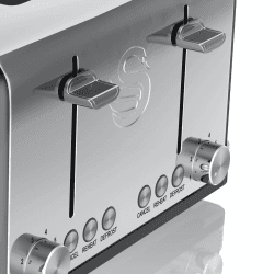 Image showing the Retro 4-Slice Toaster, Black product.