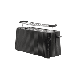 Image showing the Plisse 4 Slice Toaster, L46.5 x W25 x H18.5cm, Black product.