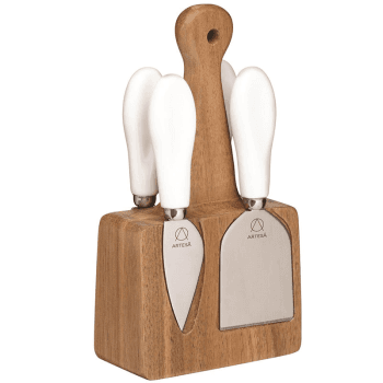 Image showing the Cheese knife set, Wood/Stainless Steel product.