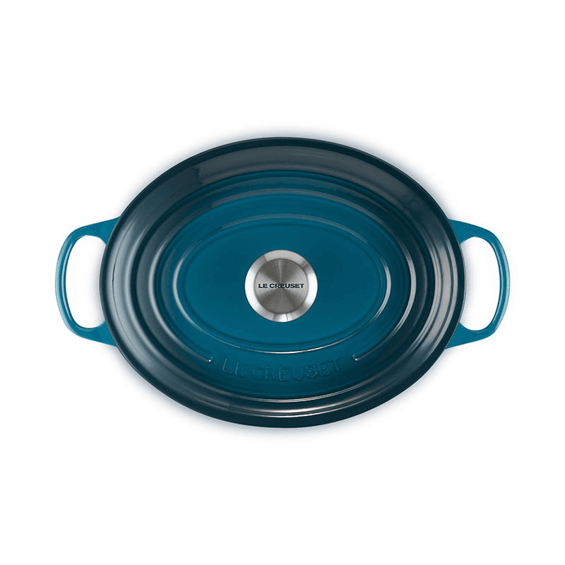 Signature Cast Iron Oval casserole, 29cm - 4.7L, deep teal
