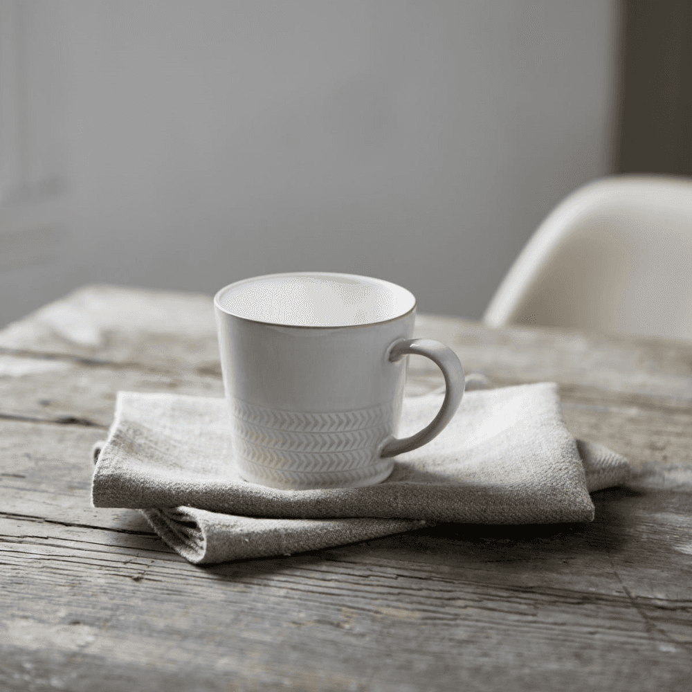 Natural Canvas Set of 2 Textured Mugs, 400ml