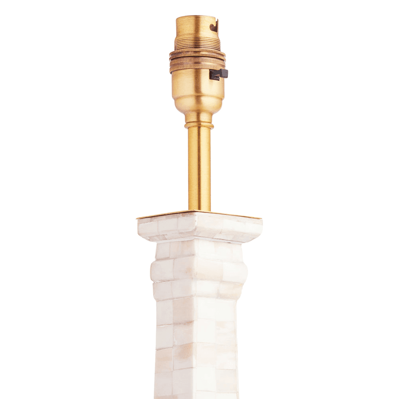 Makalu Bone Table Lamp, H46cm, White