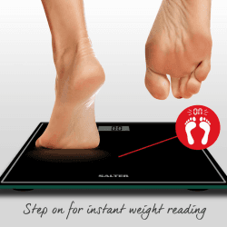 Image showing the Compact Glass Electronic Scale, Black product.