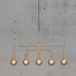 Image showing the Gloom Pendant, H74.cm, Brass product.