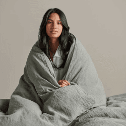 Image showing the Linen King Size Duvet Cover, Moss product.