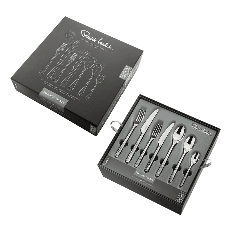 Blockley Slate Slate 84 Piece Cutlery Set, Stainless Steel