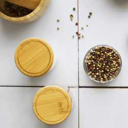Image showing the Glass Set Of 3 Spice Canisters, 75ml, Clear product.
