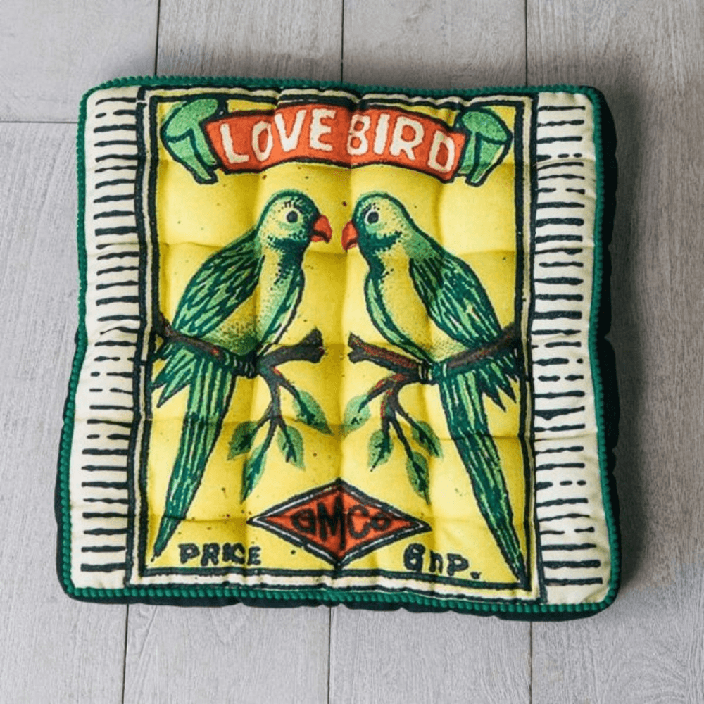 Love Birds Matchbox Seat Pad