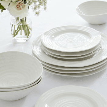 Image showing the Ceramics Set of 4 cereal bowls, 19cm, White product.