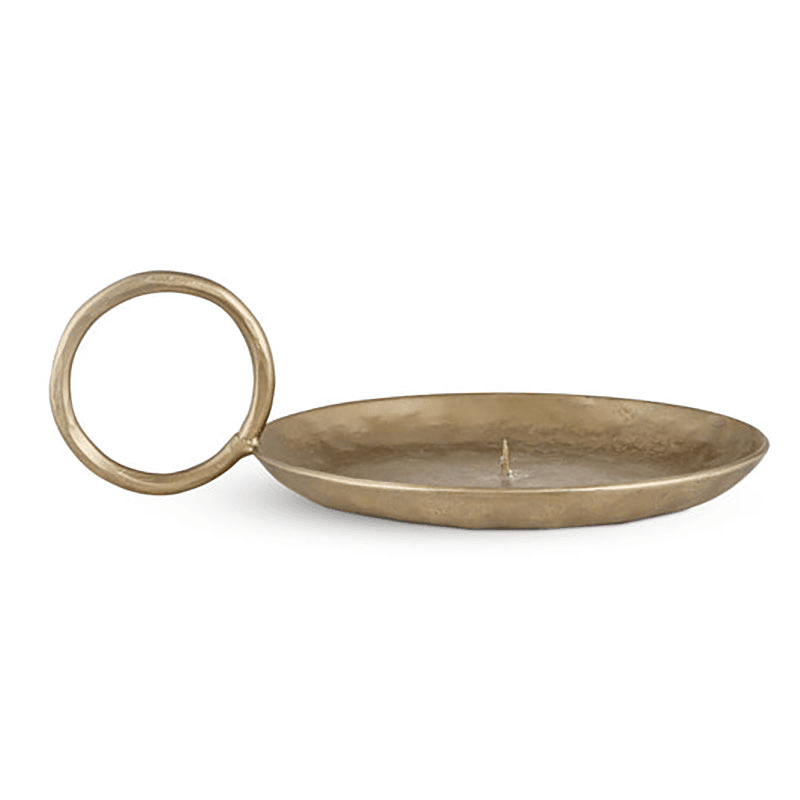 Dimali Metal Candle Holder, D15cm, Antique Brass