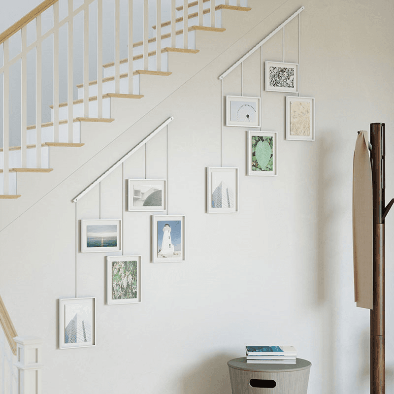 Exhibit Set of 5 Hanging Photo Frames, White