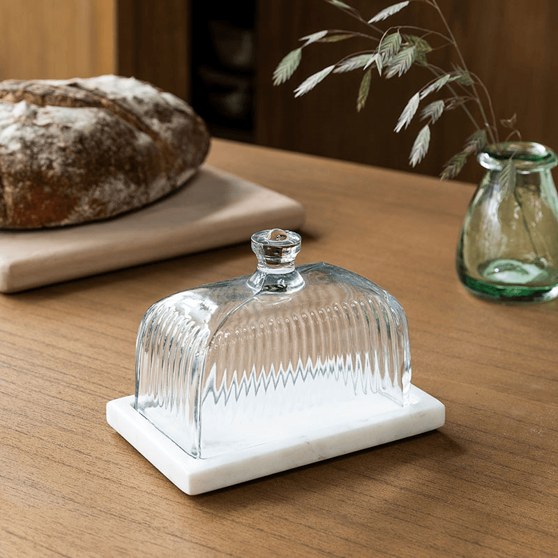 Brompton Butter Dish, White