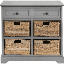 Image showing the Devonshire 2 Drawer Basket Unit, Grey product.