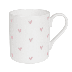 Image showing the Pink Hearts Mug, 275ml, Pink product.