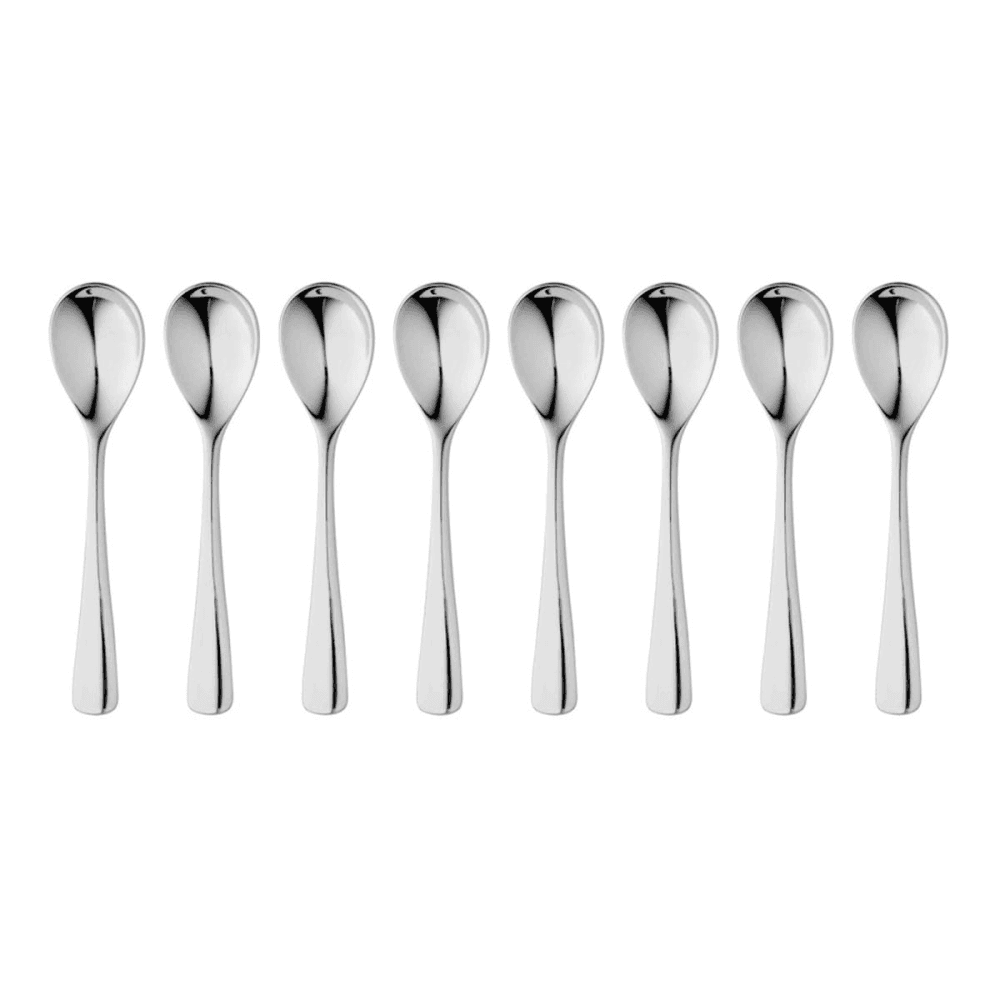 Malvern Bright Set of 8 coffee spoons, Stainless Steel