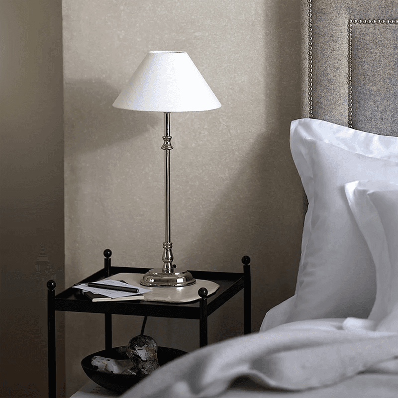 Worthen Nickel Lamp, Silver