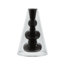Image showing the Bump Cone Vase, H22cm, Black product.