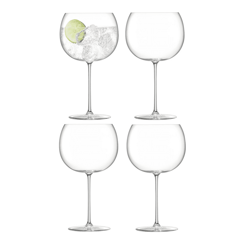 Borough Set of 4 balloon glasses, 680ml, clear