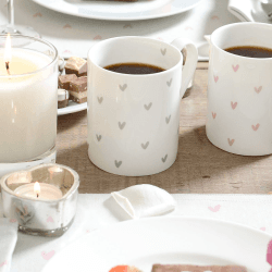 Image showing the Pink Hearts Mug, 275ml, Pink product.