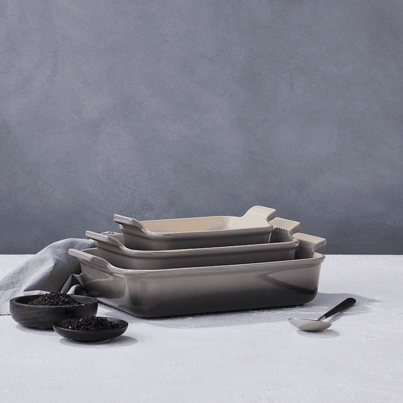 Stoneware Rectangular dish, 19 x 13.8 x 5.5cm - 1.1 litre, Flint