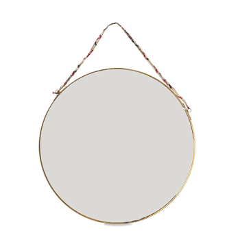 Image showing the Kiko Round Mirror, D38cm, Antique Brass product.