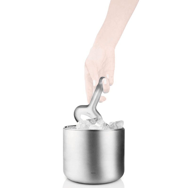 Liquid Lounge Insulated Ice Bucket with Scoop, D14 x H17cm, Brushed Steel