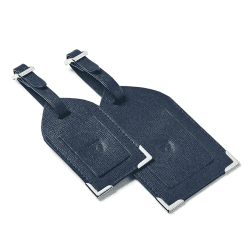 Image showing the Set of 2 Luggage Tags, Navy Saffiano product.