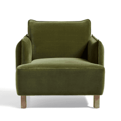 Image showing the Alora Velvet Armchair, Spruce product.