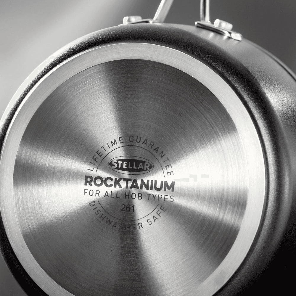 Rocktanium Non-Stick 5 piece saucepan set, Aluminium