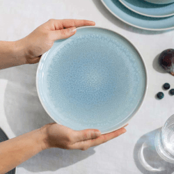 Image showing the Crafted Blueberry Flat Plate, D25.9cm, Blue product.
