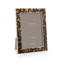 Image showing the Faux Tortoise Photograph frame, 5 x 7", gold product.