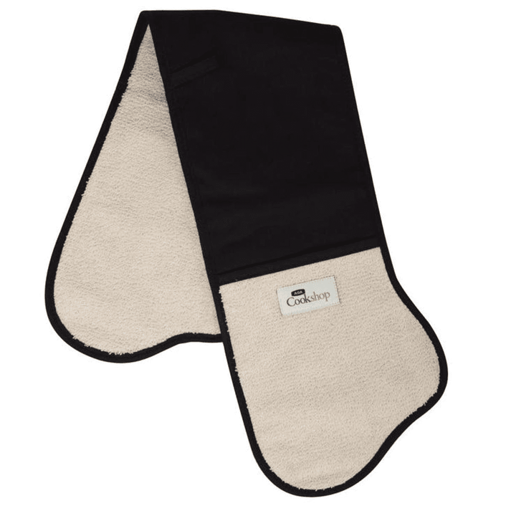 Traditional Double Oven Glove, Cooks Collection, Black