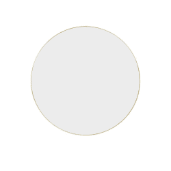 Image showing the Fine Edge Round Mirror, D35 cm, Gold product.