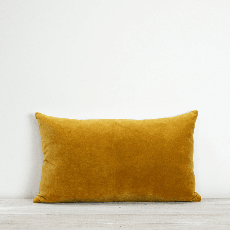 Misi Velvet Cushion, 30 x 50cm, Turmeric