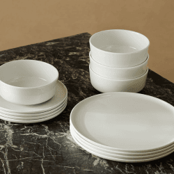 Image showing the Collective 12 Piece Dinnerware Set, White product.