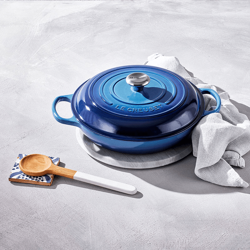 Signature Cast Iron Shallow Casserole, 26cm, Azure